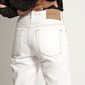 One Teaspoon White Trucker Jeans Mid Rise
